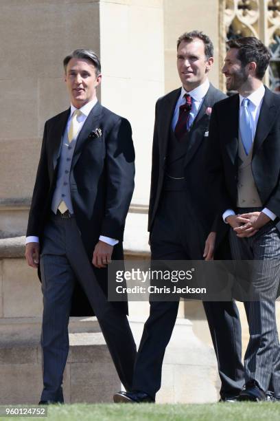 Ben Mulroney and guests arrive at the wedding of Prince Harry to Ms Meghan Markle at St George's Chapel, Windsor Castle on May 19, 2018 in Windsor,...