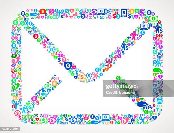 letter money vector icon pattern - stack envelopes stock illustrations