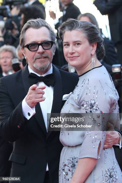 Gary Oldman and Gisele Schmidt attend the Closing Ceremony & screening of "The Man Who Killed Don Quixote" during the 71st annual Cannes Film...