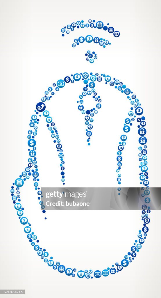 Computer Maus Geld blaues Symbol Muster Hintergrund