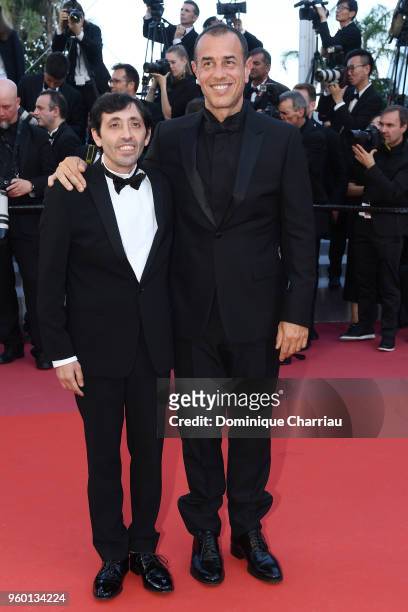 Actor Marcello Fonte and director Matteo Garrone attend the Closing Ceremony & screening of "The Man Who Killed Don Quixote" during the 71st annual...