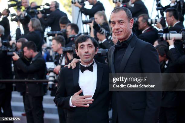 Actor Marcello Fonte and director Matteo Garrone attend the Closing Ceremony & screening of "The Man Who Killed Don Quixote" during the 71st annual...