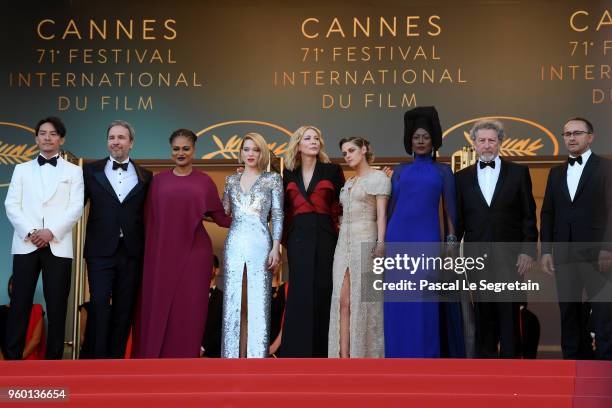 Jury members Chang Chen, Denis Villeneuve, Ava DuVernay, Lea Seydoux, Jury president Cate Blanchett, Jury members Kristen Stewart, Khadja Nin, Robert...