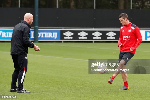 Maarten Gozeling of PSV, Nick Viergever of PSV during the Training PSV at the De Herdgang on May 19, 2018 in Eindhoven Netherlands