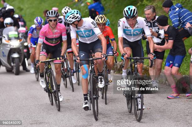 Christopher Froome of Great Britain and Team Sky / Wout Poels of The Netherlands and Team Sky / Simon Yates of Great Britain and Team...
