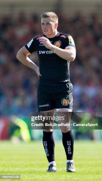 Exeter Chiefs' Joe Simmonds during the Aviva Premiership Semi Final between Exeter Chiefs and Newcastle Falcons at Sandy Park on May 19, 2018 in...