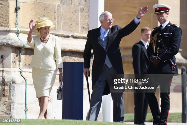 Former British Prime Minister John Major and wife Norma arrive at the wedding of Prince Harry to Ms Meghan Markle at St George's Chapel, Windsor...