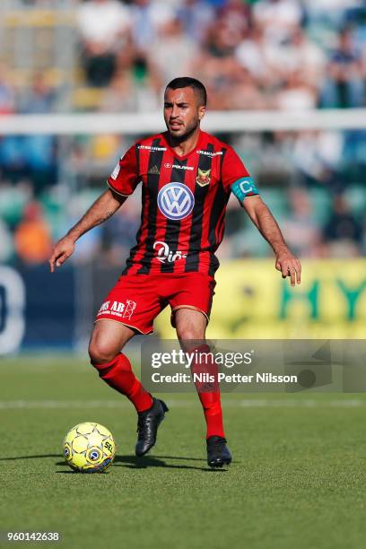 Brwa Nouri of Ostersunds FK during the Allsvenskan match between GIF Sundsvall and Ostersunds FK at Idrottsparken on May 19, 2018 in Sundsvall,...