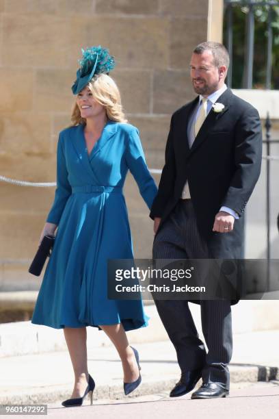 Autumn and Peter Phillips attend the wedding of Prince Harry to Ms Meghan Markle at St George's Chapel, Windsor Castle on May 19, 2018 in Windsor,...
