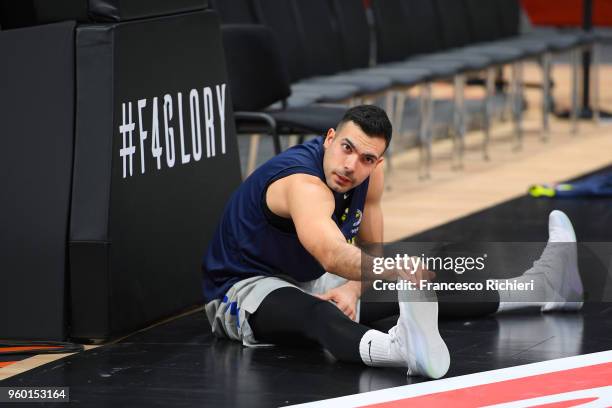 Kostas Sloukas, #16 of Fenerbahce Dogus Istanbul during the 2018 Turkish Airlines EuroLeague F4 Fenerbahce Dogus Istanbul Official Practice at Stark...