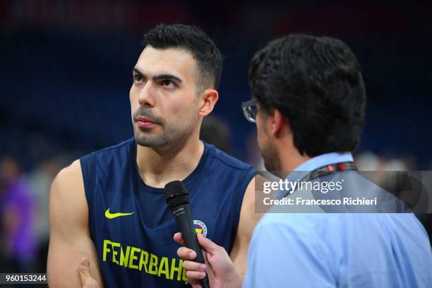 Kostas Sloukas, #16 of Fenerbahce Dogus Istanbul during the 2018 Turkish Airlines EuroLeague F4 Fenerbahce Dogus Istanbul Official Practice at Stark...