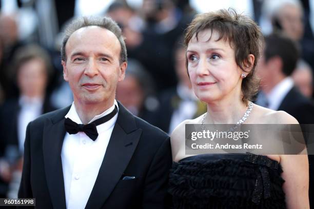 Roberto Benigni and Nicoletta Braschi attend the Closing Ceremony & screening of "The Man Who Killed Don Quixote" during the 71st annual Cannes Film...