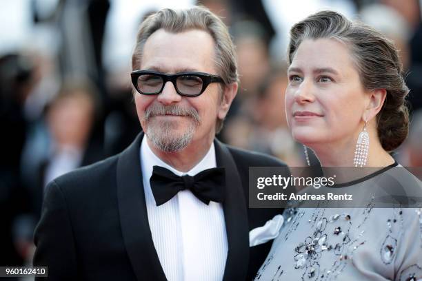 Gary Oldman and Gisele Schmidt attend the Closing Ceremony & screening of "The Man Who Killed Don Quixote" during the 71st annual Cannes Film...