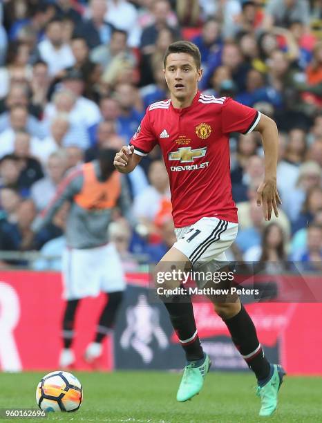 Ander Herrera of Manchester United in action during the Emirates FA Cup Final match between Manchester United and Chelsea at Wembley Stadium on May...