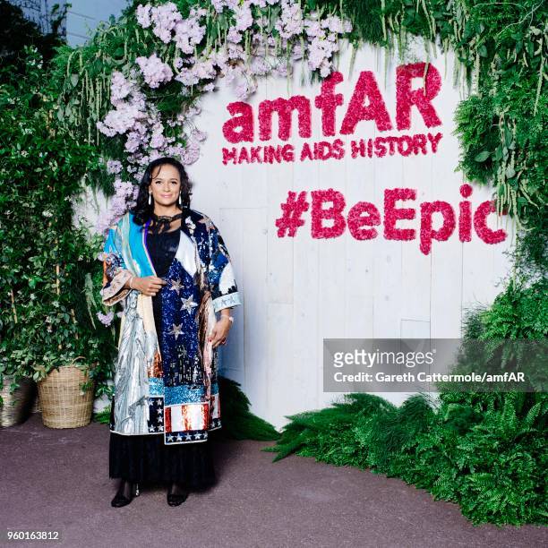 Isabel Dos Santos attends the amfAR Gala Cannes 2018 Studio at Hotel du Cap-Eden-Roc on May 17, 2018 in Cap d'Antibes, France.