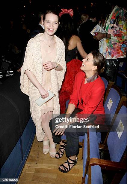 Actress Karoline Herfurth and actress Jessica Schwarz attend the Michalsky Style Night at Friedrichstadtpalast on January 22, 2010 in Berlin, Germany.