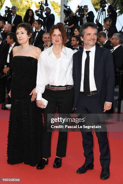 Nicoletta Braschi, Alice Rohrwacher and Carlo Cresto-Dina attend the screening of Closing Ceremony & "The Man Who Killed Don Quixote" during the 71st...
