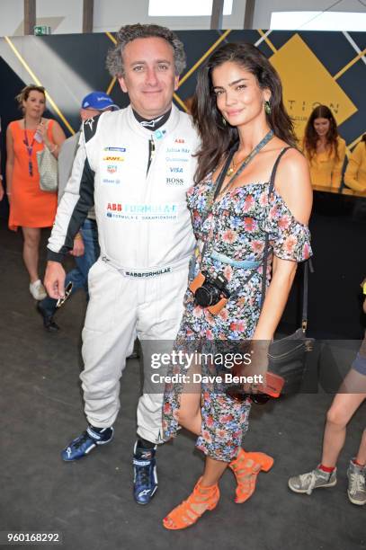 Formula E CEO Alejandro Agag and Shermine Shahrivar attend ABB FIA Formula E BMW i Berlin E-Prix 2018 on May 19, 2018 in Berlin, Germany.