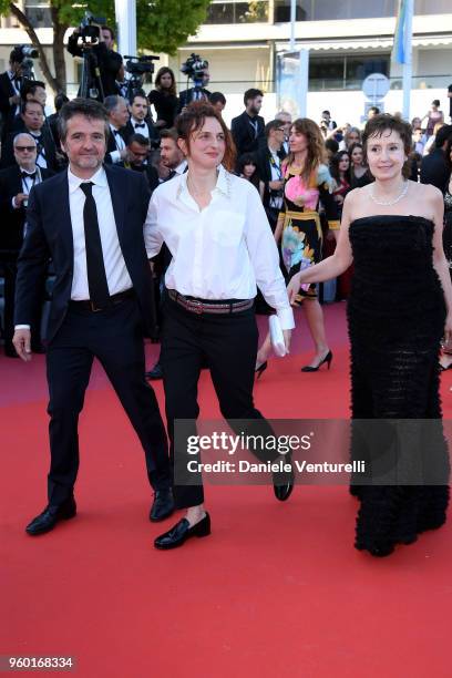 Nicoletta Braschi, Alice Rohrwacher and Carlo Cresto-Dina attend the screening of Closing Ceremony & "The Man Who Killed Don Quixote" during the 71st...