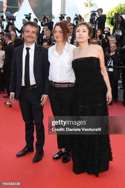 Nicoletta Braschi, Alice Rohrwacher and Carlo Cresto-Dina attend the screening of Closing Ceremony & "The Man Who Killed Don Quixote" during the 71st...