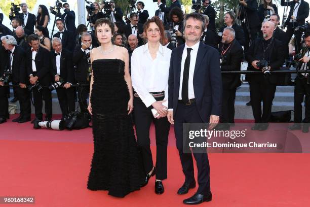 Nicoletta Braschi, Alice Rohrwacher and Carlo Cresto-Dina attend the screening of Closing Ceremony & "The Man Who Killed Don Quixote" during the 71st...