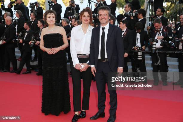 Nicoletta Braschi, Alice Rohrwacher and Carlo Cresto-Dina attend the screening of Closing Ceremony & "The Man Who Killed Don Quixote" during the 71st...