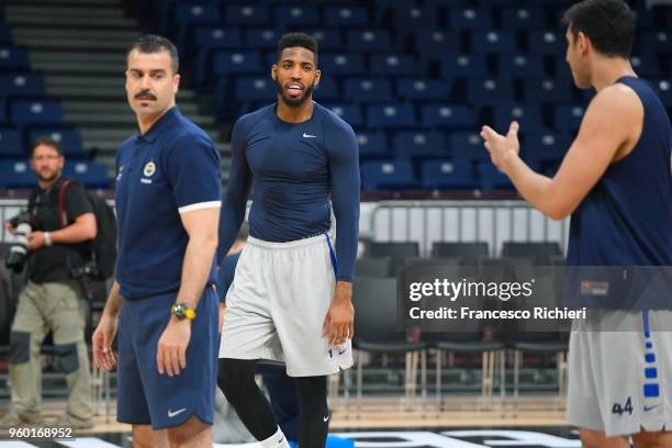 Jason Thompson, #1 of Fenerbahce Dogus Istanbul during the 2018 Turkish Airlines EuroLeague F4 Fenerbahce Dogus Istanbul Official Practice at Stark...