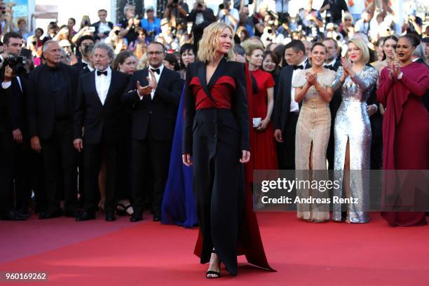 Jury members Robert Guediguian, Andrey Zvyagintsev, Jury president Cate Blanchett, jury members Kristen Stewart, Lea Seydoux and Ava DuVernay attend...