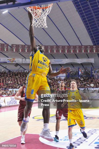 Darius Johnson Odom and Travis Diener of Vanoli competes with Hrvoje Peric and Edgar Sosa of Umana during the LBA LegaBasket match Game 1 of play...