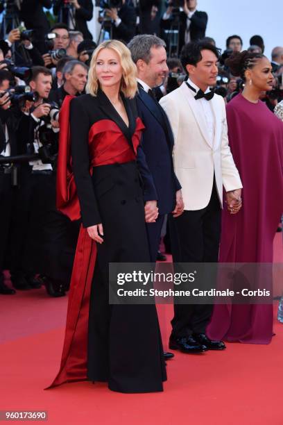 Jury president Cate Blanchett, Jury members Denis Villeneuve, Chang Chen and Ava DuVernay attend the Closing Ceremony & screening of "The Man Who...