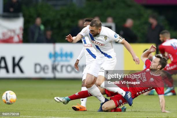 Guram Kashia of Vitesse, Sander van der Streek of FC Utrecht during the Dutch Eredivisie play-offs final match between FC Utrecht and Vitesse Arnhem...