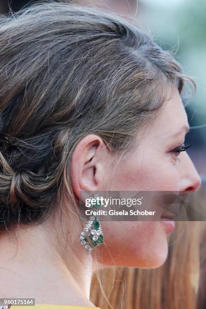 Amy Gilliam, earring detail, attends the Closing Ceremony and screening of "The Man Who Killed Don Quixote" during the 71st annual Cannes Film...