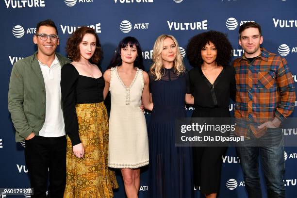 Producer, writer Stu Zicherman, Eden Epstein, Ella Purnell, Stephanie Danler, Jasmine Matthews and Evan Jonigkeit of Star'z Sweetbitter attend the...