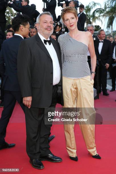 Perico Legasse and Natacha Polony attend the Closing Ceremony and the screening of "The Man Who Killed Don Quixote" during the 71st annual Cannes...