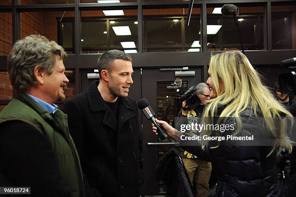 Director John Wells and actor Ben Affleck attend the "The Company Men" Premiere at Eccles Center Theatre during the 2010 Sundance Film Festival on...