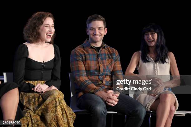 Eden Epstein, Evan Jonigkeit, and Ella Purnell speak on stage during Vulture Festival Presented By AT&T: DISH WITH THE CAST OF STARZS SWEETBITTER...