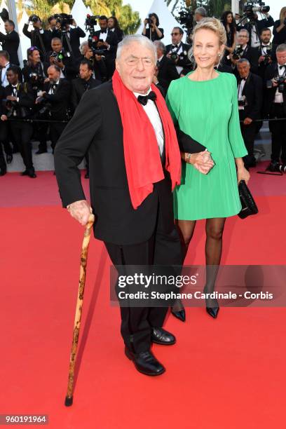 Claude Lanzmann and Iris Van Der Waard attend the Closing Ceremony & screening of "The Man Who Killed Don Quixote" during the 71st annual Cannes Film...