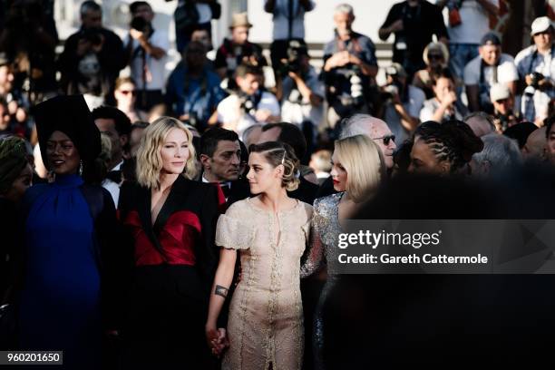 Cate Blanchett, Kristen Stewart, and Lea Seydoux attend the Closing Ceremony & screening of 'The Man Who Killed Don Quixote' during the 71st annual...