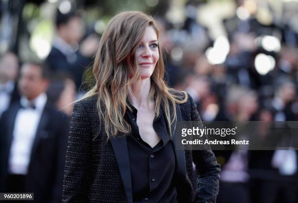 Chiara Mastroianni attends the screening of "The Man Who Killed Don Quixote" and the Closing Ceremony during the 71st annual Cannes Film Festival at...