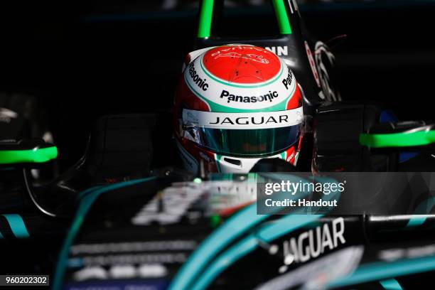 In this handout provided by Jaguar Panasonic Racing Nelson Piquet Jr. , Panasonic Jaguar Racing, Jaguar I-Type II. During the Berlin E-Prix in the...