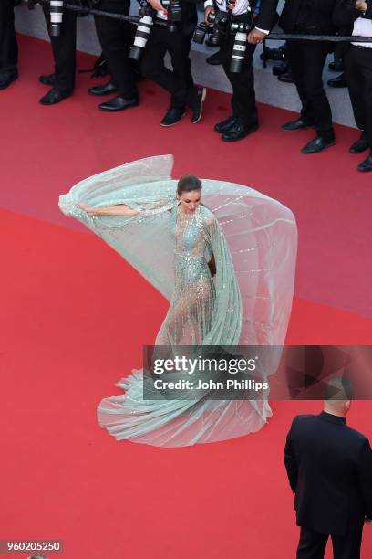 Lara Leito attends the screening of "The Man Who Killed Don Quixote" and the Closing Ceremony during the 71st annual Cannes Film Festival at Palais...