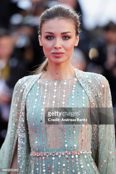 Lara Leito attends the screening of "The Man Who Killed Don Quixote" and the Closing Ceremony during the 71st annual Cannes Film Festival at Palais...
