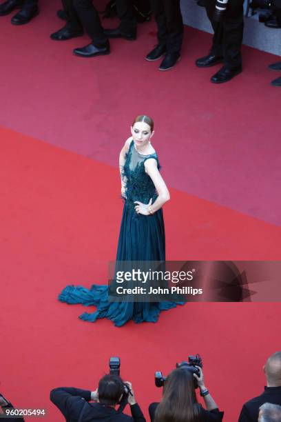 Lolita Chammah attends the screening of "The Man Who Killed Don Quixote" and the Closing Ceremony during the 71st annual Cannes Film Festival at...