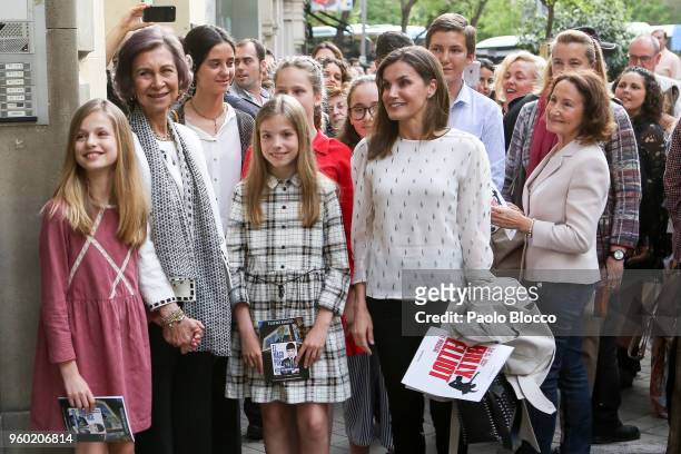 Queen Sofia , Princess Sofia of Spain , Queen Letizia of Spain , Princess Leonor of Spain , Victoria Federica de Marichalar and Paloma Rocasolano are...