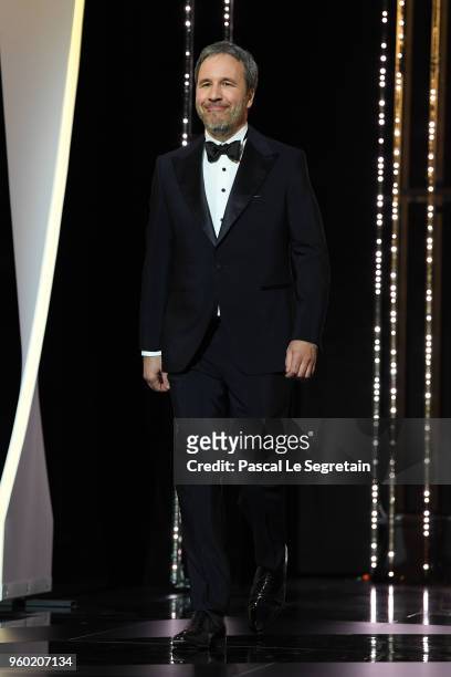 Jury member Denis Villeneuve walks on stage during the Closing Ceremony at the 71st annual Cannes Film Festival at Palais des Festivals on May 19,...