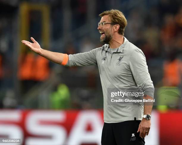 Jurgen Klopp head coach of Liverpool FC during the UEFA Champions League Semi Final Second Leg match between A.S. Roma and Liverpool FC at Stadio...