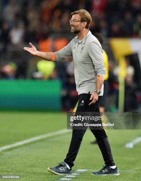 Jurgen Klopp head coach of Liverpool FC during the UEFA Champions League Semi Final Second Leg match between A.S. Roma and Liverpool FC at Stadio...