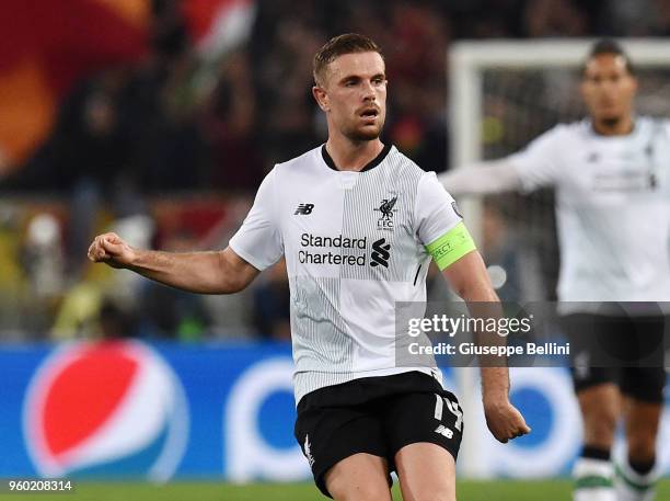 Jordan Henderson of Liverpool FC in action the UEFA Champions League Semi Final Second Leg match between A.S. Roma and Liverpool FC at Stadio...