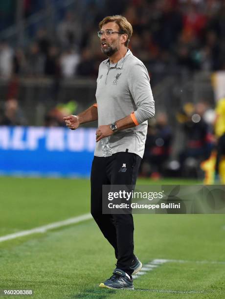 Jurgen Klopp head coach of Liverpool FC during the UEFA Champions League Semi Final Second Leg match between A.S. Roma and Liverpool FC at Stadio...