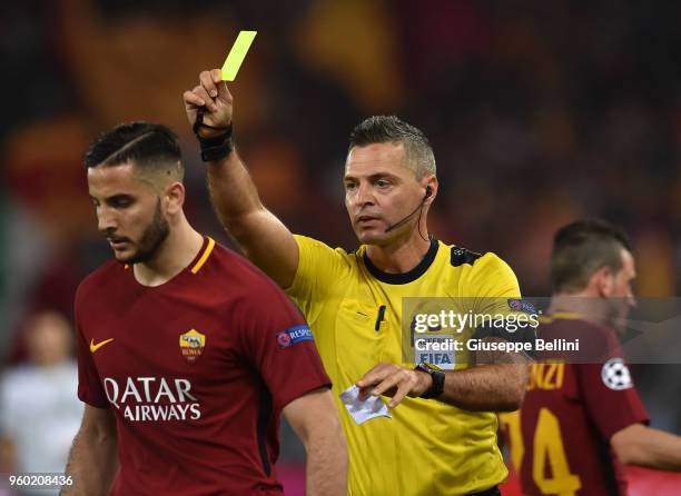 Referee Damir Skomina during the UEFA Champions League Semi Final Second Leg match between A.S. Roma and Liverpool FC at Stadio Olimpico on May 2,...